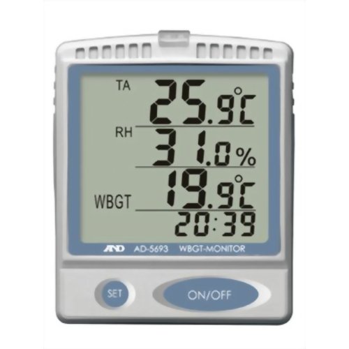 【熱中症　暑さ対策】熱中症計A&D 壁掛・卓上型熱中症指数モニター AD-5693【A&D(エーアンドデイ)】