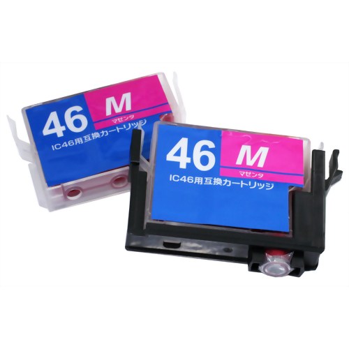 アクティス エプソンIC46対応 インクタンク交換方式 汎用インクカートリッジ 2個パック マゼンタ EIE46R2M 【アクティス】
