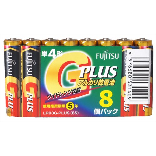 FUJITSU アルカリ乾電池 G-PLUS 単4*8P 【FDK】